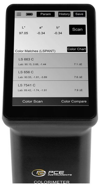 Produktbild: PCE Instruments Farbmessger&auml;t PCE-CSM 25 |D/8&deg; Messgeometrie mit SCI |15 Farbr&auml;ume &ndash; CIE Lab, Luv, LCh, Yxy und weitere