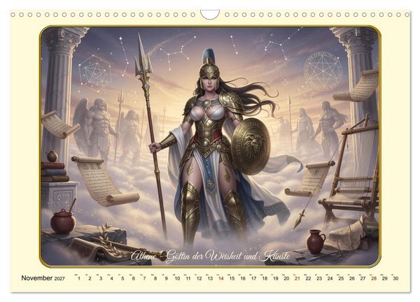 Produktbild: Griechische Gottheiten des Guten (Wandkalender 2027 DIN A3 quer), CALVENDO Monatskalender