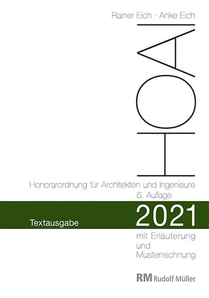 Produktbild: HOAI 2021 &ndash; Textausgabe Honorarordnung f&uuml;r Architekten und Ingenieure