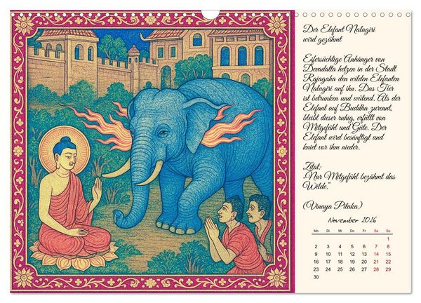 Produktbild: Siddhartas Pfad zum Buddha (Wandkalender 2026 DIN A3 quer), CALVENDO Monatskalender
