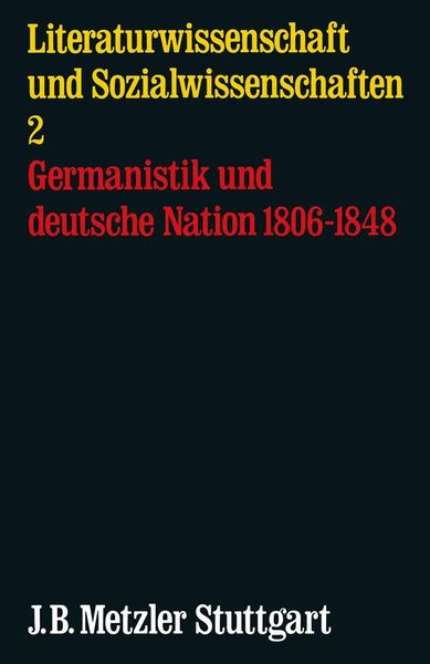 Produktbild: Germanistik und deutsche Nation 1806-1848