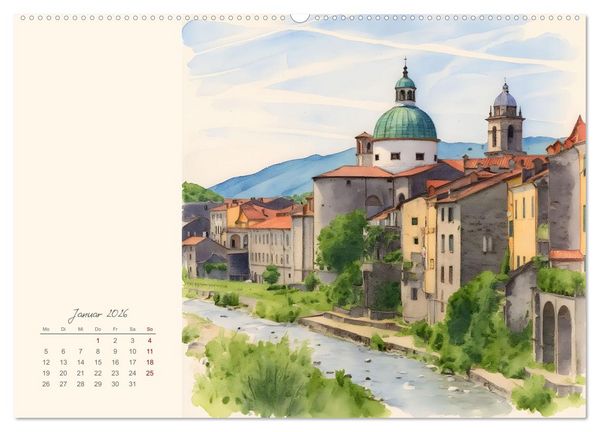 Produktbild: Rundreise durch die Toskana (Wandkalender 2026 DIN A2 quer), CALVENDO Monatskalender