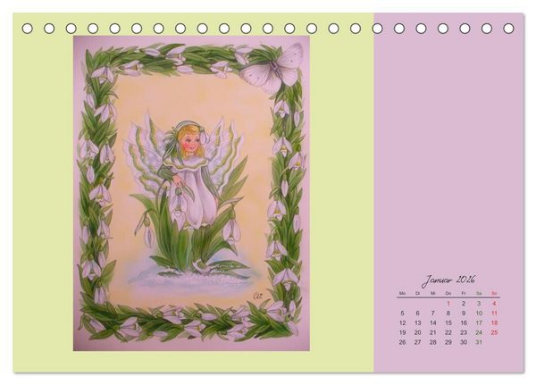 Produktbild: Blumen Elfen (Tischkalender 2026 DIN A5 quer), CALVENDO Monatskalender
