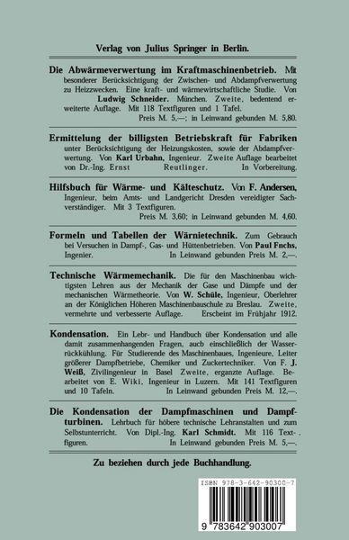 Produktbild: Die wischendampfverwertung in Entwicklung, Theorie und Wirtschaftlichkeit