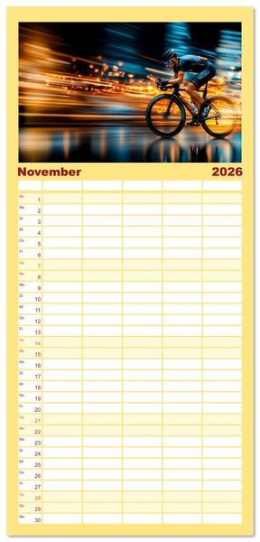 Produktbild: Familienplaner 2026 - Triathlon Power mit 5 Spalten (Wandkalender, 21 x 45 cm) CALVENDO