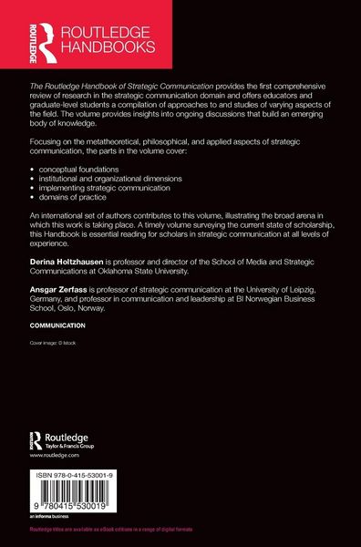 Produktbild: The Routledge Handbook of Strategic Communication