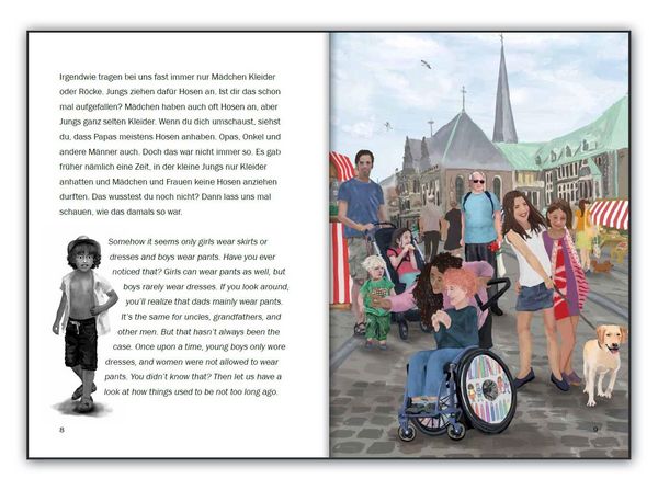 Produktbild: Kleider sind f&uuml;r alle da! Das Kinderbuch f&uuml;r eine kunterbunte Kleidungswahl, egal wer du bist. Dresses Are For Everyone! The children's book for a free and colorful choice of clothes, no matter who you are.