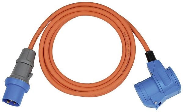 Brennenstuhl 1167650503 Strom Verlängerungskabel Orange, Blau 3m