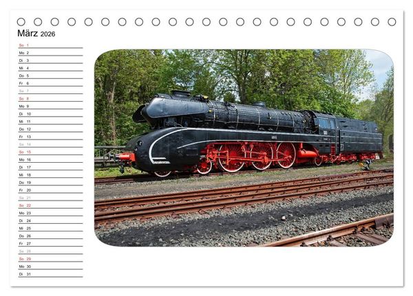 Produktbild: Unter Dampf - Dampflokromantik (Tischkalender 2026 DIN A5 quer), CALVENDO Monatskalender