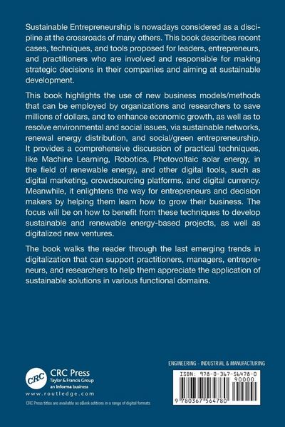 Produktbild: Sustainable Entrepreneurship, Renewable Energy-Based Projects, and Digitalization