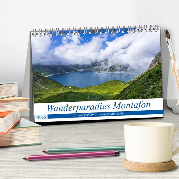 Produktbild: Wanderparadies Montafon (Tischkalender 2026 DIN A5 quer), CALVENDO Monatskalender