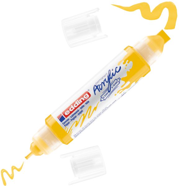 Produktbild: edding Acryl Double Liner 5400 verkehrsgelb 2-3mm/5-10mm