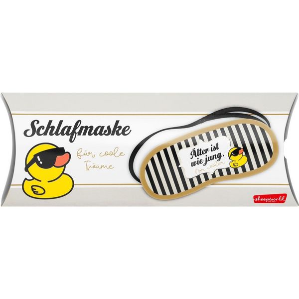 Produktbild: Sheepworld Schlafmaske mit Motiv Ente und Spruch "&Auml;lter"