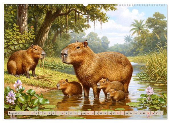 Produktbild: S&uuml;damerikas Tiere wie aus alten B&uuml;chern (hochwertiger Premium Wandkalender 2027 DIN A2 quer), Kunstdruck in Hochglanz