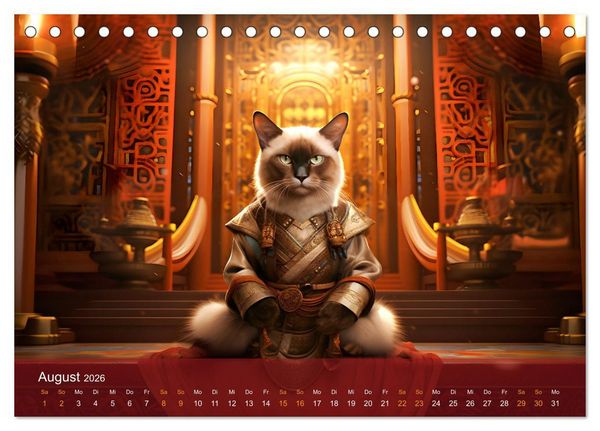 Produktbild: Charaktiere Katzen dieser Welt (Tischkalender 2026 DIN A5 quer), CALVENDO Monatskalender