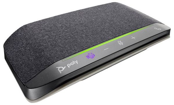 Produktbild: HP Poly Sync 10 Konferenztelefon Ger&auml;uschreduzierung, Geeignet f&uuml;r z.B. Microsoft Teams, Zoom, Freisprechen Schwarz, Silber