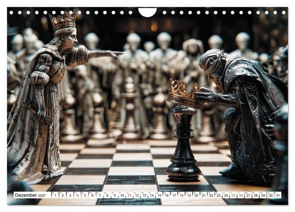 Produktbild: Schach &ndash; Wenn Schachfiguren Charakter zeigen (Wandkalender 2027 DIN A4 quer), CALVENDO Monatskalender