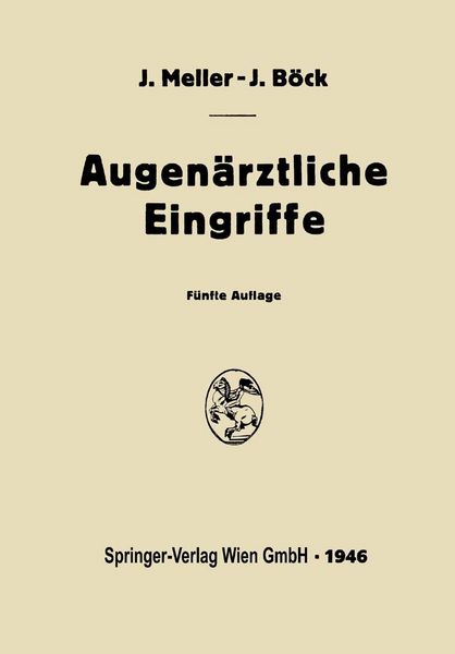 Produktbild: Augen&auml;rztliche Eingriffe