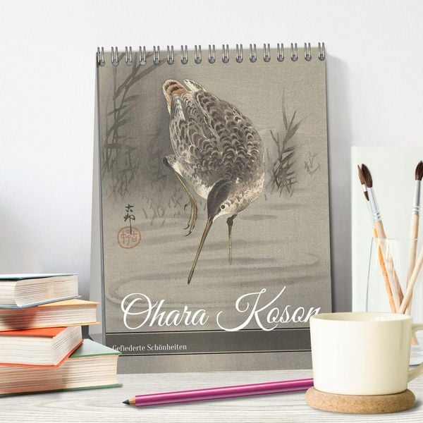 Produktbild: Ohara Koson - Gefiederte Sch&ouml;nheiten (Tischkalender 2026 DIN A5 hoch), CALVENDO Monatskalender