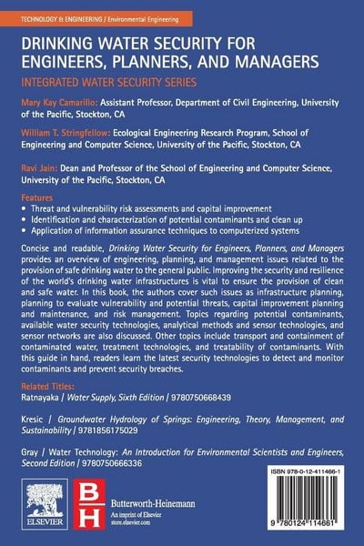 Produktbild: Drinking Water Security for Engineers, Planners, and Managers