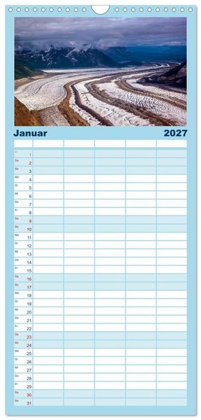 Produktbild: Familienplaner 2027 - Der Alaska Kalender mit 5 Spalten (Wandkalender, 21 x 45 cm) CALVENDO