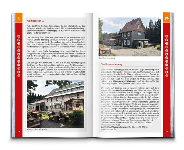 Produktbild: KOMPASS Wanderf&uuml;hrer Rennsteig, 10 Etappen