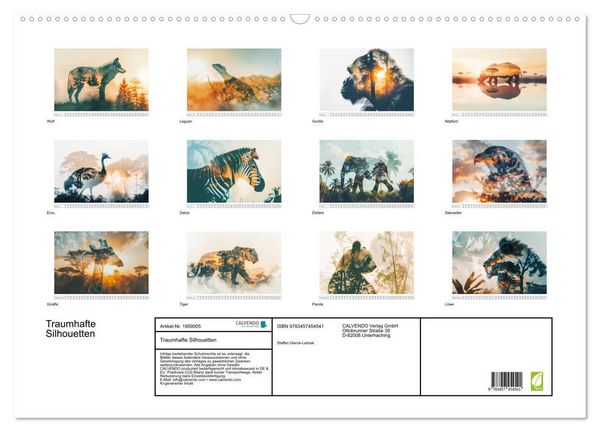 Produktbild: Traumhafte Silhouetten (Wandkalender 2026 DIN A2 quer), CALVENDO Monatskalender