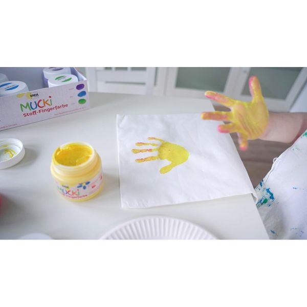 Produktbild: MUCKI Stoff-Fingerfarbe 6er Set 150 ml