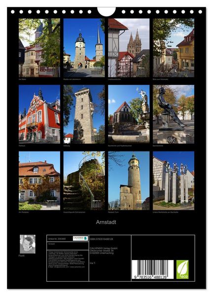 Produktbild: Arnstadt (Wandkalender 2026 DIN A4 hoch), CALVENDO Monatskalender