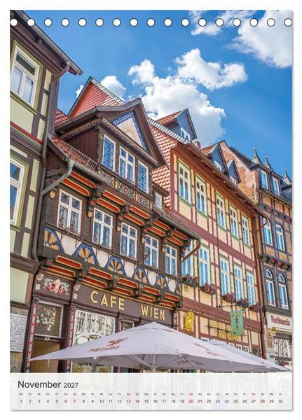 Produktbild: Wernigerode - Mittelalterliches Flair am Rande des Harzes (Tischkalender 2027 DIN A5 hoch), CALVENDO Monatskalender