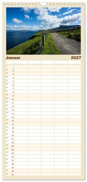 Produktbild: Familienplaner 2027 - Isle of Skye - Schottlands Inseln mit 5 Spalten (Wandkalender, 21 x 45 cm) CALVENDO