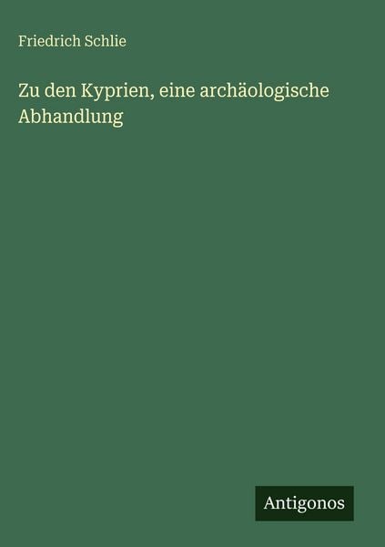 Produktbild: Zu den Kyprien, eine arch&auml;ologische Abhandlung