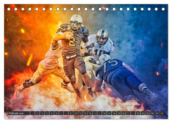 Produktbild: Faszination American Football (Tischkalender 2026 DIN A5 quer), CALVENDO Monatskalender