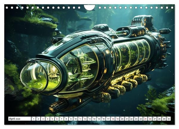 Produktbild: Futuristische U-Boote (Wandkalender 2026 DIN A4 quer), CALVENDO Monatskalender