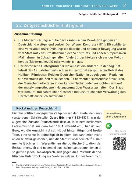 Die Judenbuche von Annette von Droste-Hülshoff - Textanalyse und Interpretation