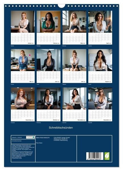 Produktbild: Schreibtischs&uuml;nden (Wandkalender 2026 DIN A3 hoch), CALVENDO Monatskalender