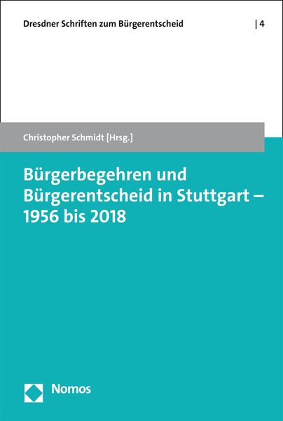 Produktbild: B&uuml;rgerbegehren und B&uuml;rgerentscheid in Stuttgart - 1956 bis 2018