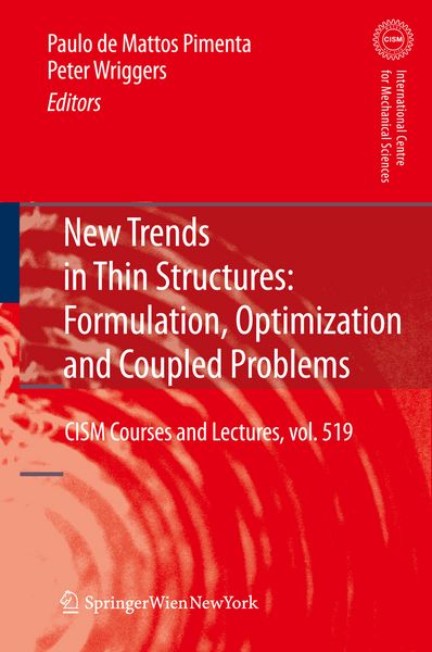 Produktbild: New Trends in Thin Structures: Formulation, Optimization and Coupled Problems