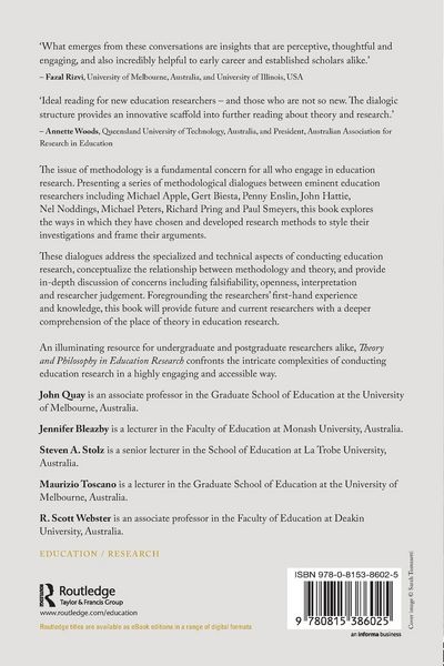 Produktbild: Theory and Philosophy in Education Research