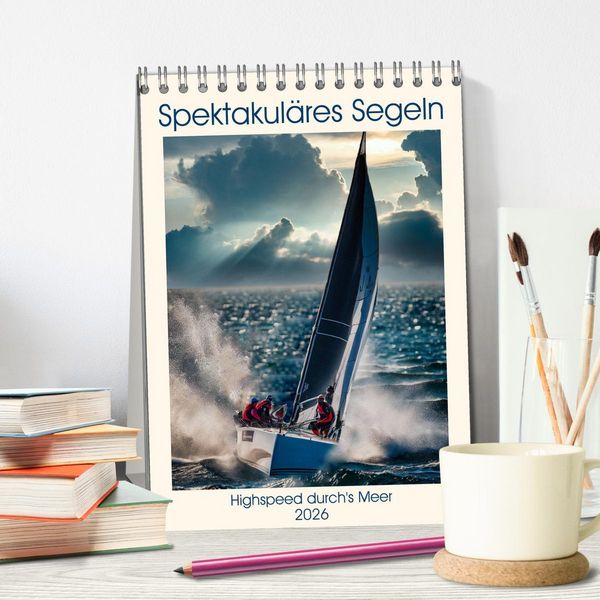 Produktbild: Spektakul&auml;res Segeln (Tischkalender 2026 DIN A5 hoch), CALVENDO Monatskalender