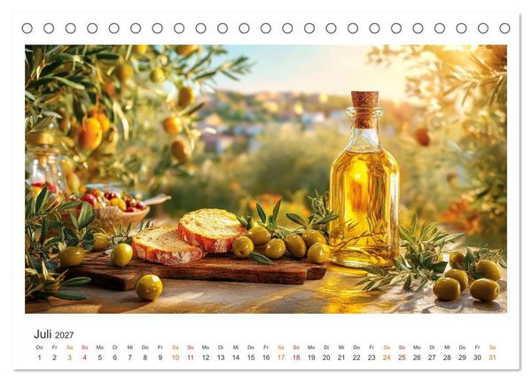 Produktbild: K&uuml;chenkalender - &Ouml;L-Welten (Tischkalender 2027 DIN A5 quer), CALVENDO Monatskalender