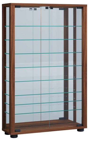 Glas Stand Vitrine Sammelvitrine Lumo Mini Spiegel