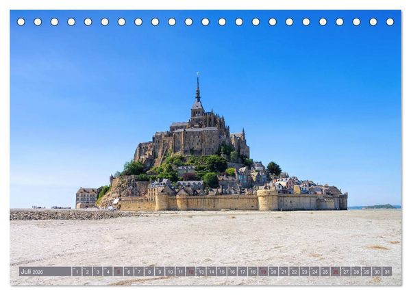Produktbild: Le Mont-Saint-Michel - Sagenumwobener Klosterberg im Watt (Tischkalender 2026 DIN A5 quer), CALVENDO Monatskalender