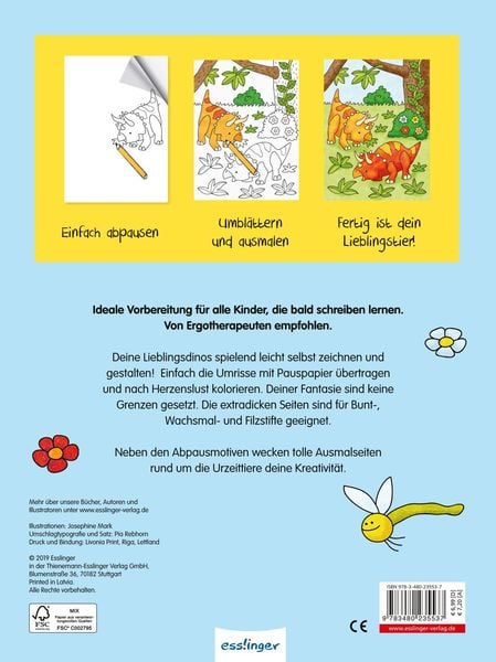 Produktbild: Malen mit Pauspapier: Bei den Dinos