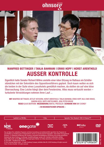 Produktbild: Ohnsorg-Theater Heute: Au&szlig;er Kontrolle