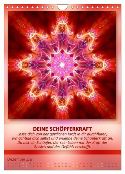 Produktbild: Light Energy Mandalas - Kalender - Vol. 1 (Wandkalender 2026 DIN A4 hoch), CALVENDO Monatskalender
