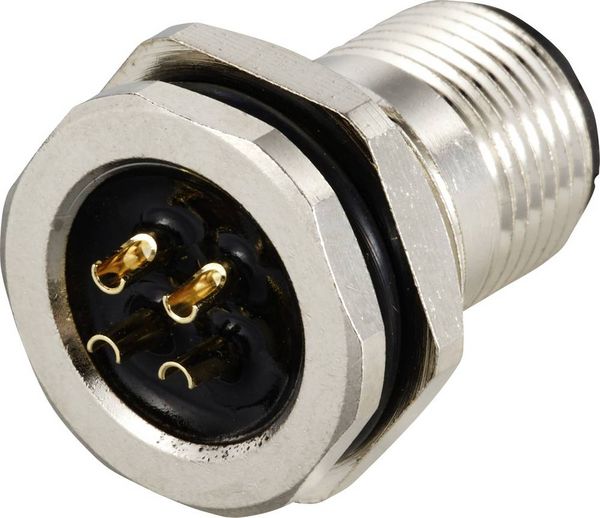 Produktbild: TRU COMPONENTS TC-12833064 Sensor/Aktor Einbaustecker M12 Stecker, Einbau Polzahl Sensoren: 4 1 St.