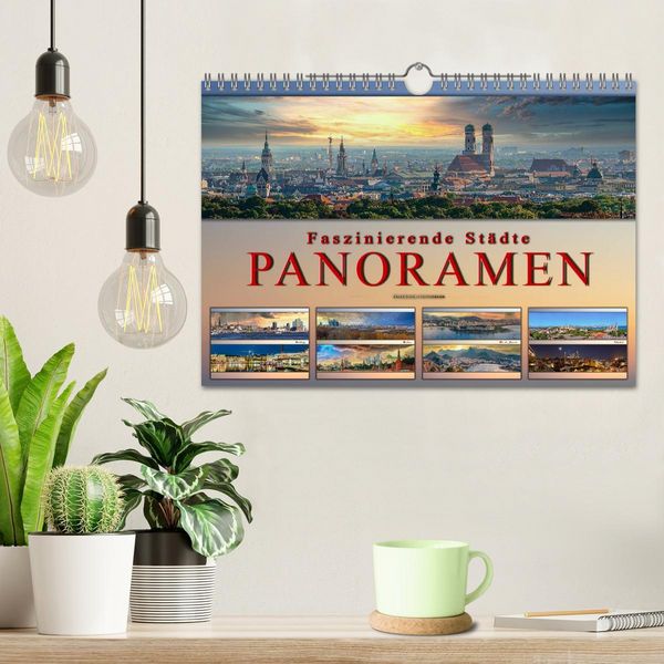 Produktbild: Faszinierende St&auml;dte, Panoramen (Wandkalender 2026 DIN A4 quer), CALVENDO Monatskalender
