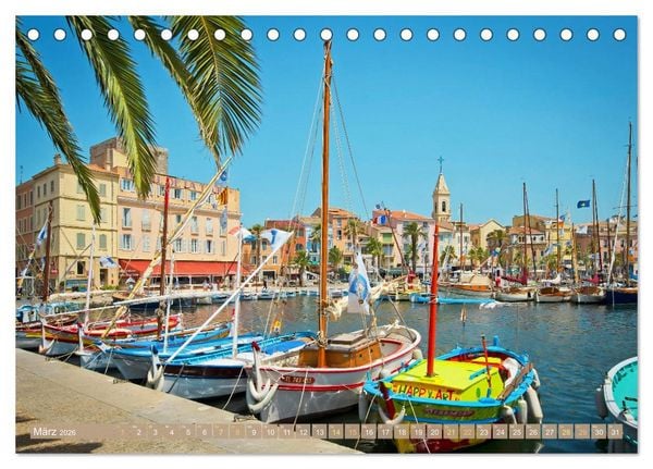 Produktbild: Lebendige Cote d'Azur: Die azurblaue K&uuml;ste (Tischkalender 2026 DIN A5 quer), CALVENDO Monatskalender