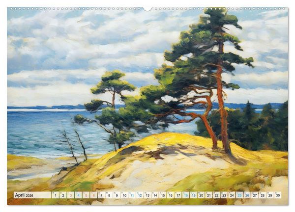 Produktbild: Ostsee-Gefl&uuml;ster - Entspannung am Meer (hochwertiger Premium Wandkalender 2026 DIN A2 quer), Kunstdruck in Hochglanz